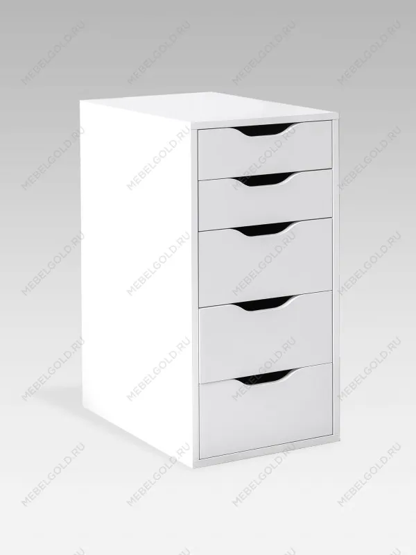 Комод Ингар, 5 ящиков, 36x71x53 см, белый | изображение 6