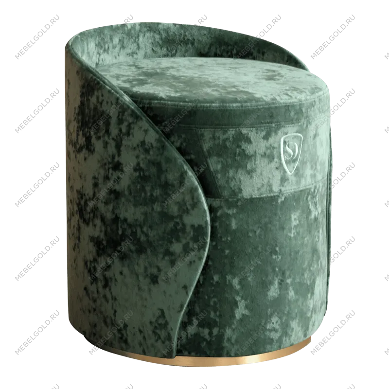 Пуф-тумба Изумрудная волна (Crush) золото Sweet dreams PS-101