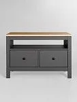 Тумба Сага, 2 ящика, 91х42х63 см, серая/ясень | изображение 9