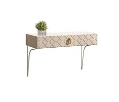 Стол туалетный (консоль) Bogemia Farfalle (Ваниль) (Lakobel/Золото) БМСТ-1(Fa)