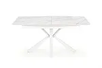 Стол обеденный Halmar VIVALDI 160 раскладной (белый мрамор/белый) | изображение 2