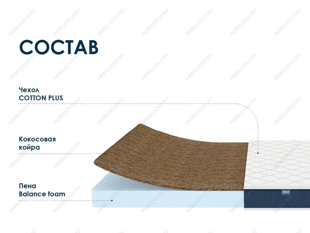 Матрас Практик Чип Ролл 10 кокос 120х200 | изображение 1