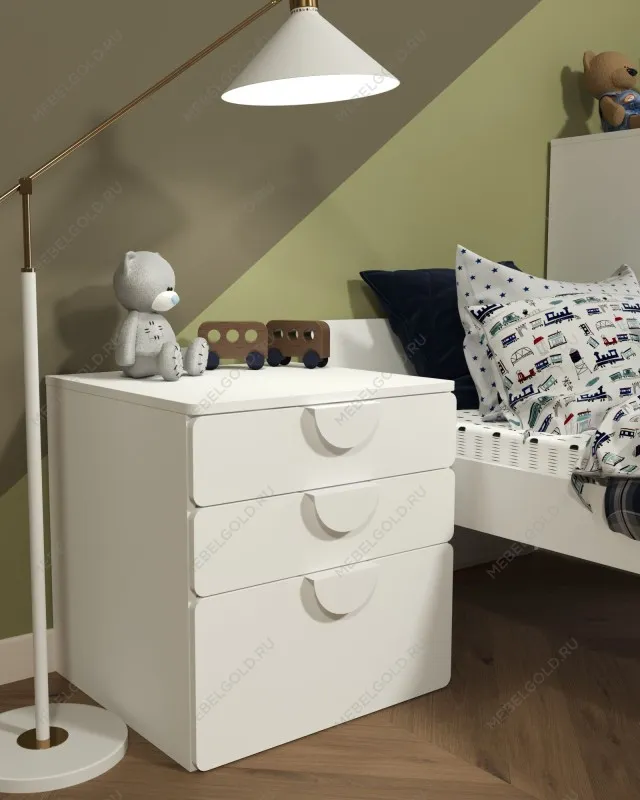 ПИКСИ комод 3 ящика 60x57x63, робкий подснежник | изображение 5