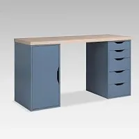 Дуб беленый/серо-бирюзовый