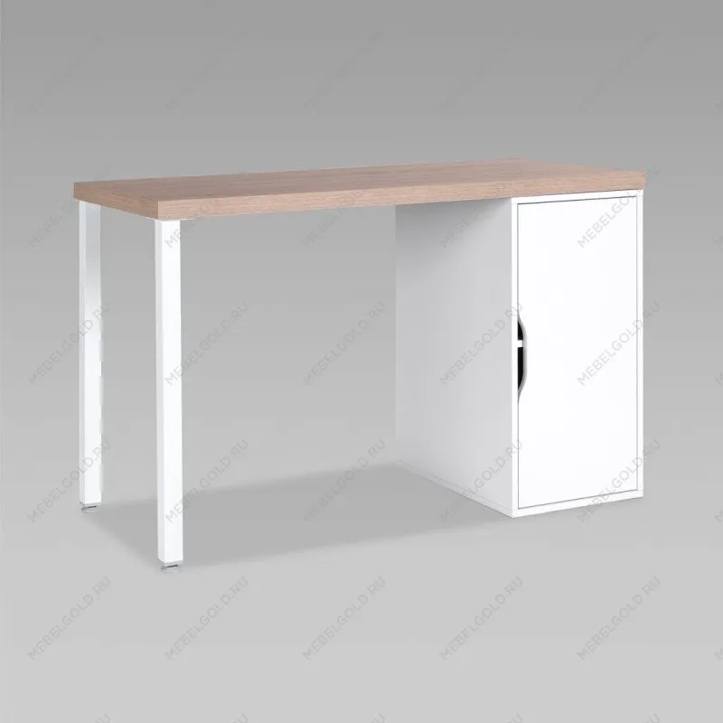 ИНГАР 1/ДВ/T стол письменный 120x75x55, дуб беленый/белый