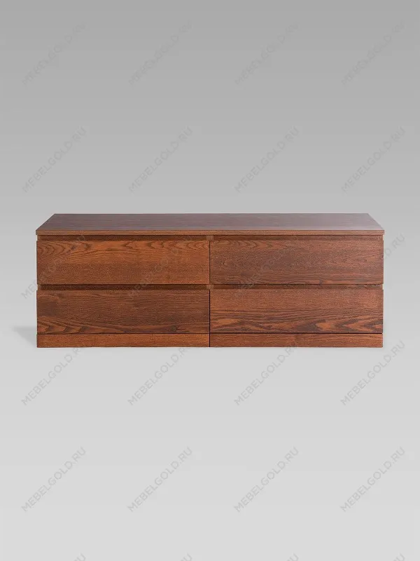 Комод Варма Прайм, 4 ящика, горизонтальный, 160х54х48 см, шпон натурального дерева, ясень коричневый | изображение 9