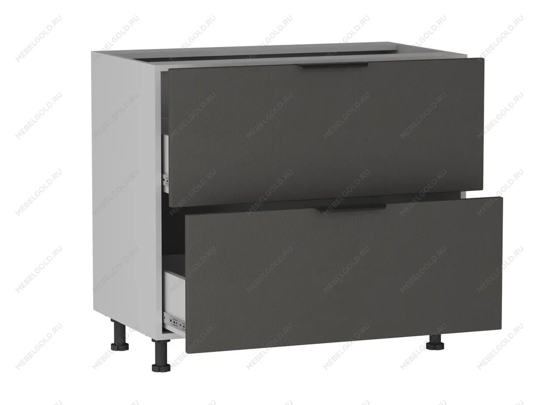 Стол с ящиками СЯ-2-90, Ватель (900*523*820) Экокожа Серый, 23324 | изображение 1