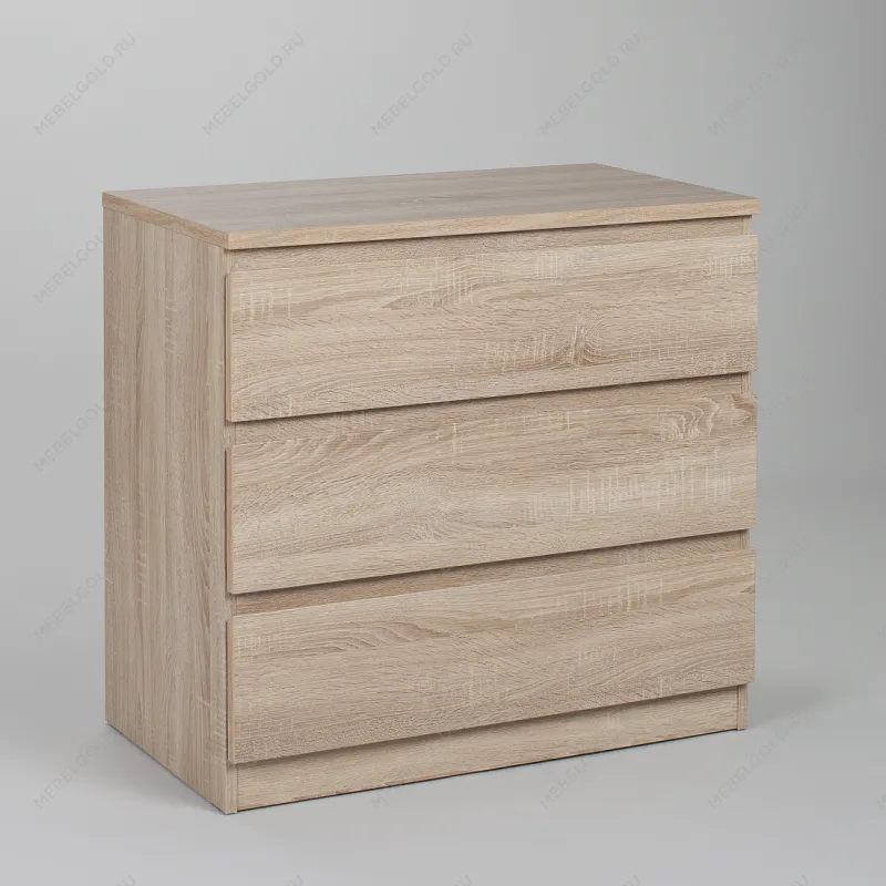 МАЛЬТА комод ИКЕА / IKEA 3 ящика 80х76 сонома | изображение 1