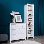 Стеллаж Сага, 50х42х215 см, белый/ясень | изображение 2