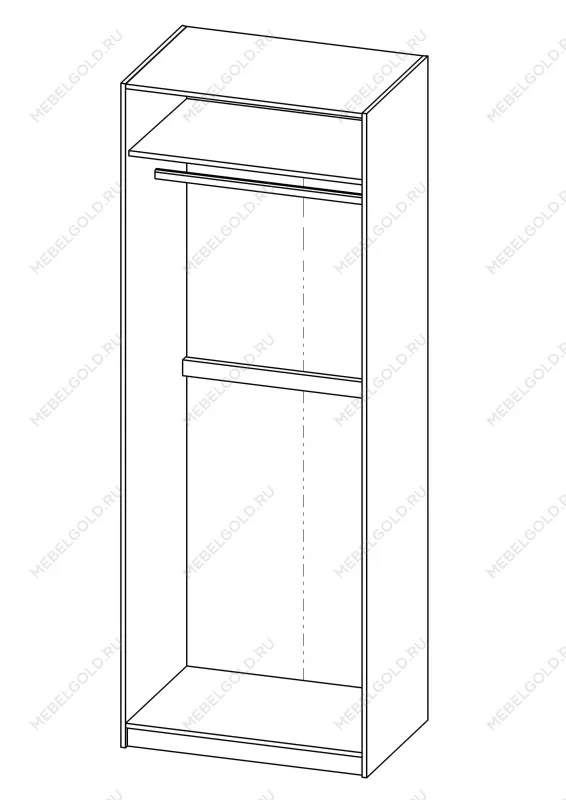 Шкаф Пегас, 2 двери сборные, 78х58х202 см, белый | изображение 13