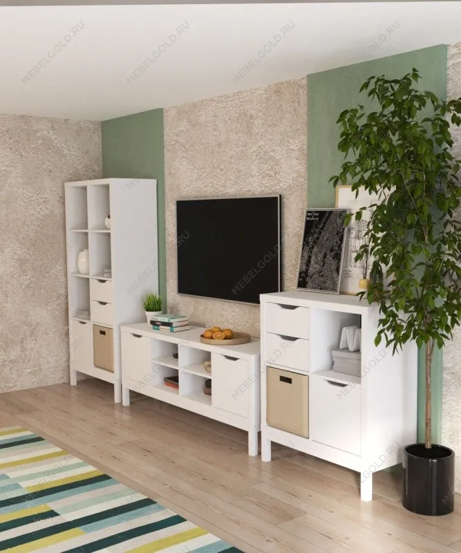 Фора основание металлическое для стеллажа 146х38х18, белый | изображение 2