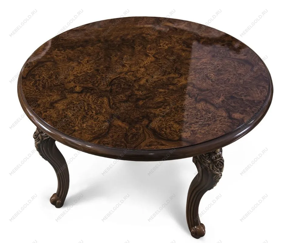 Столик круглый Джоконда корень дуба глянец | изображение 1