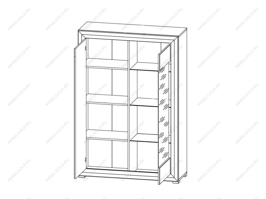 Шкаф с витриной Мальта REG1W1D | изображение 1