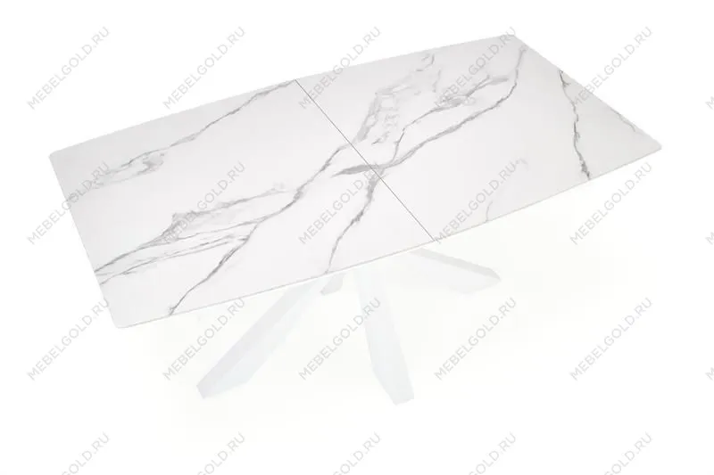 Стол обеденный Halmar VIVALDI 160 раскладной (белый мрамор/белый) | изображение 3