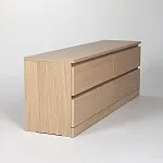 Комод Варма, 4 ящика, горизонтальный, 160х54х40 см, шпон натурального дерева, дуб беленый | изображение 13