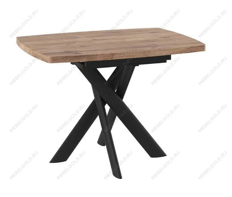 Стол Andres-110 (110/145 х 80 / дуб велингтон / черный)