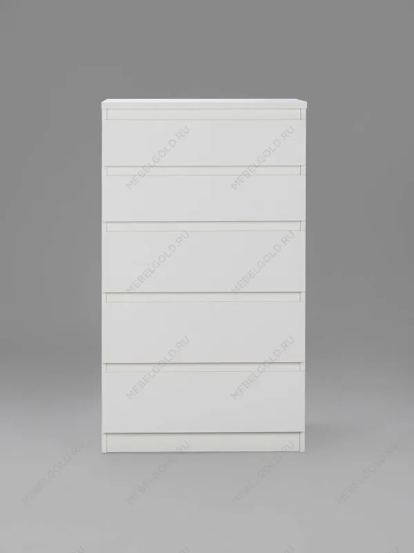 Комод Кастор, 5 ящиков, 65х40х112 см, белый | изображение 8