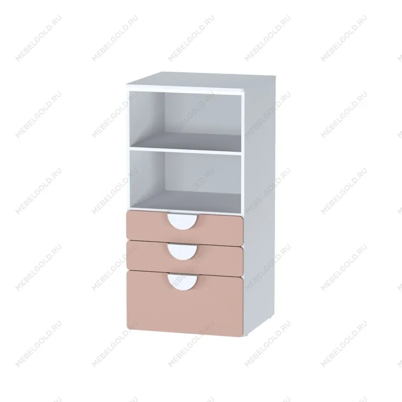 ПИКСИ стеллаж с 3 ящиками 60x57x123, мечтательный пион