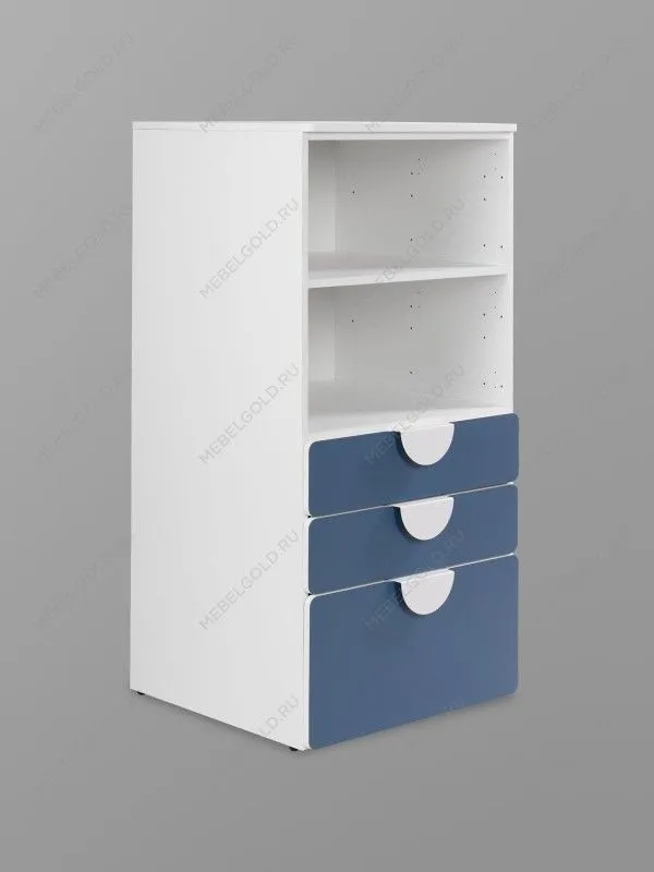 Стеллаж Пикси, с тремя выдвижными ящиками 60x57x120, озорной василек | изображение 11