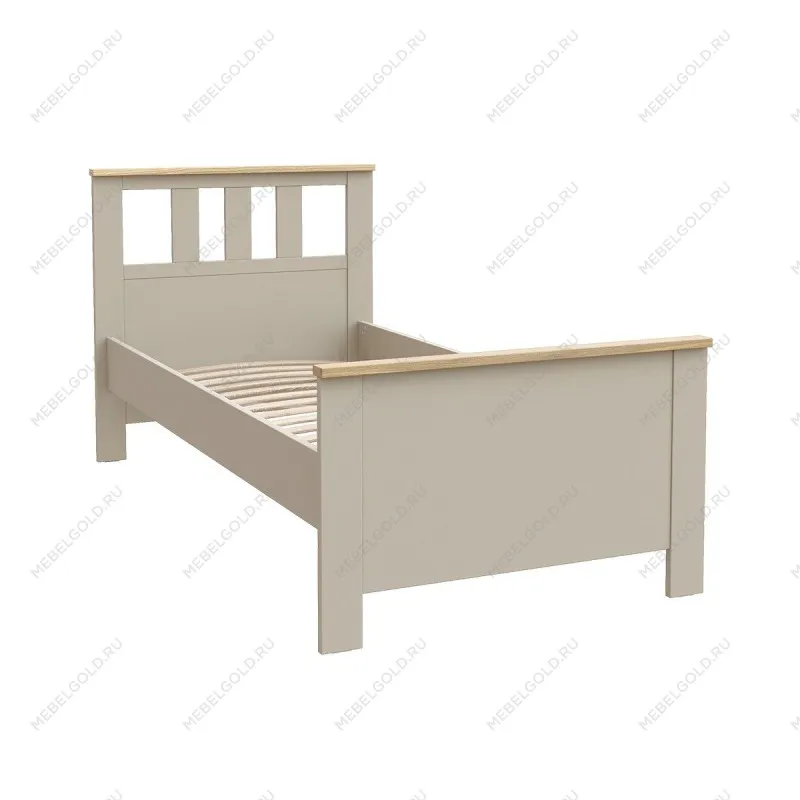 Кровать односпальная Сага, 90х200 см, кашемир/ясень | изображение 1