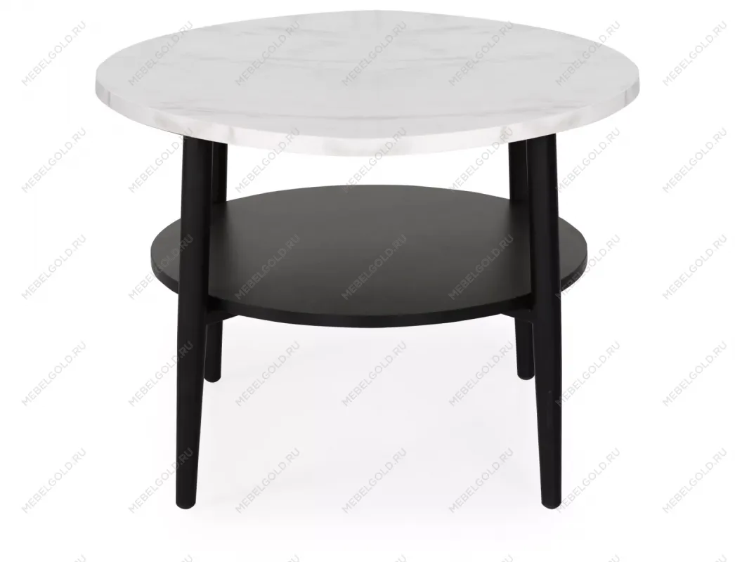 Стол журнальный Signal ELLA B (эффект белого мрамора/черный) 60/45 | изображение 1