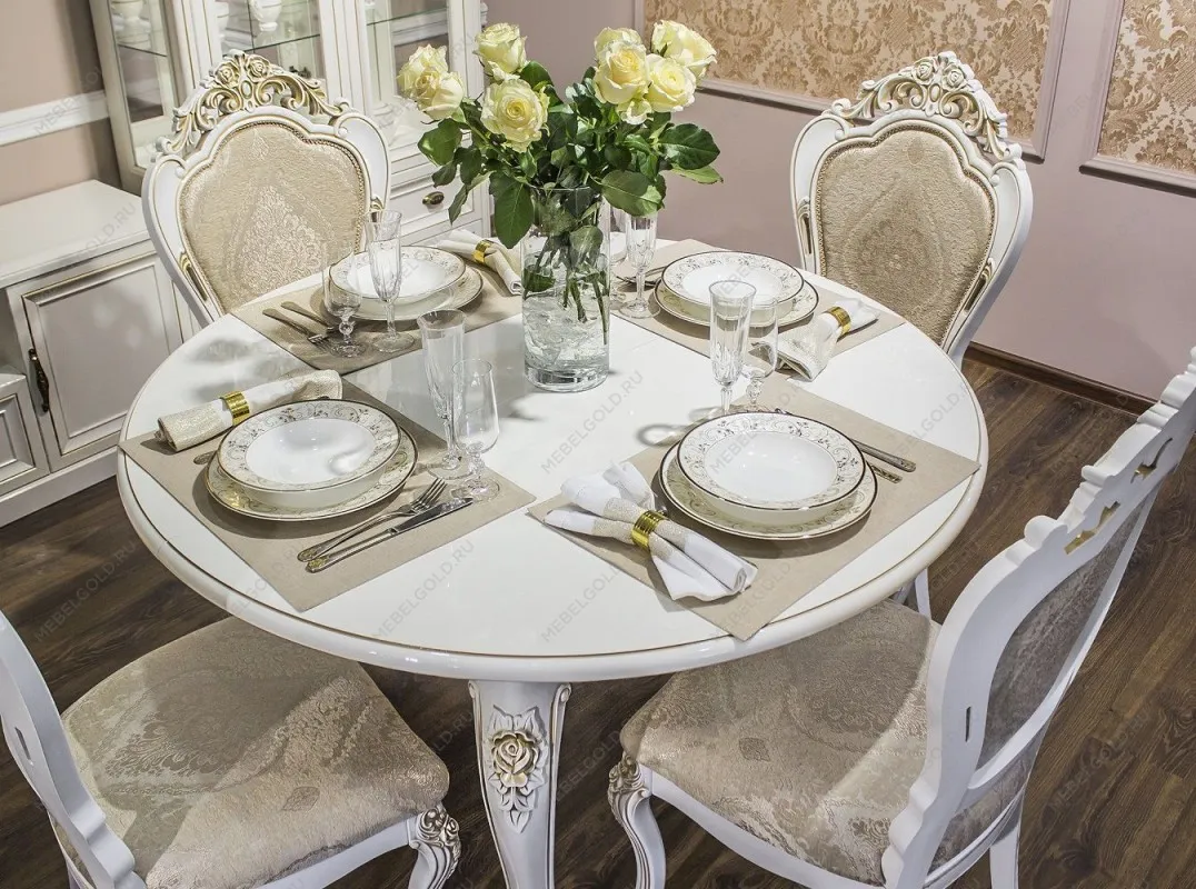 Стол Натали круглый белый глянец - Выставка Балашиха | изображение 4