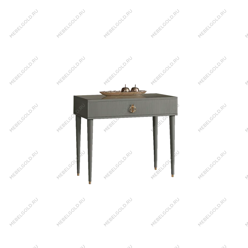 Стол туалетный узкий Римини СОЛО (Серый/Золото) РМСТ-1(s)[9]
