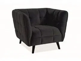 Кресло Signal CASTELLO 1 Velvet Bluvel 19 (черный)