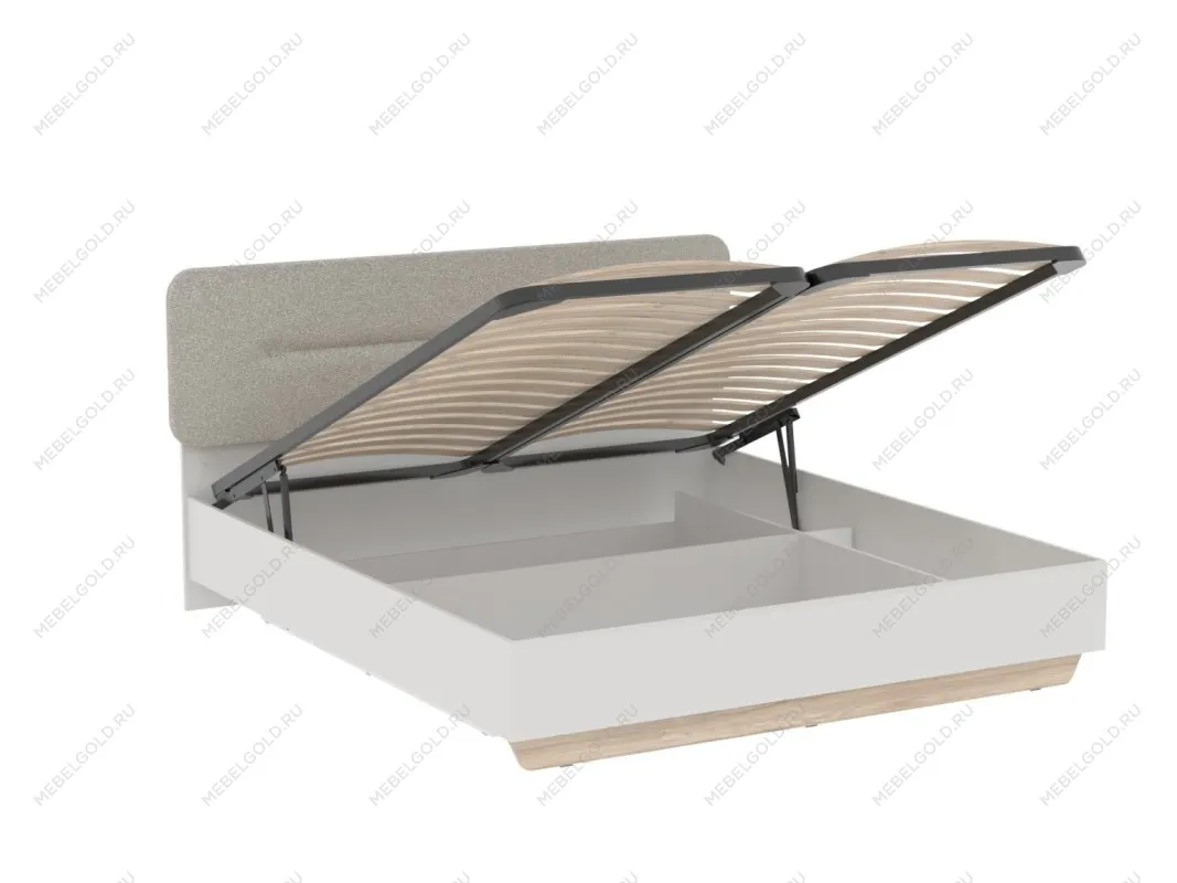 Кровать 1800 с темной мягкой вставкой NEW и подъемным механизмом, Аврора Дуб Мария/Кашемир