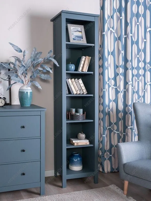 Стеллаж Сага, 50х42х215 см, темно-бирюзовый | изображение 1