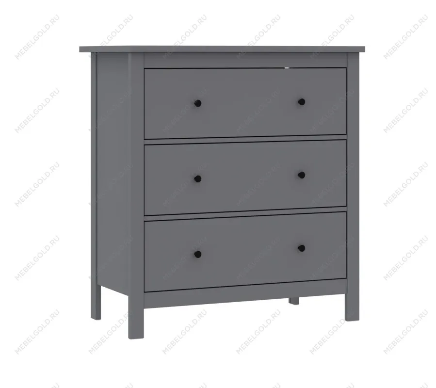 САГА комод 3 ящика серый | изображение 2
