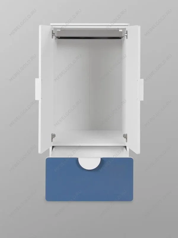 Шкаф распашной Пикси, с двумя дверьми, полкой и одним выдвижным ящиком 60х57х120, озорной василек | изображение 10