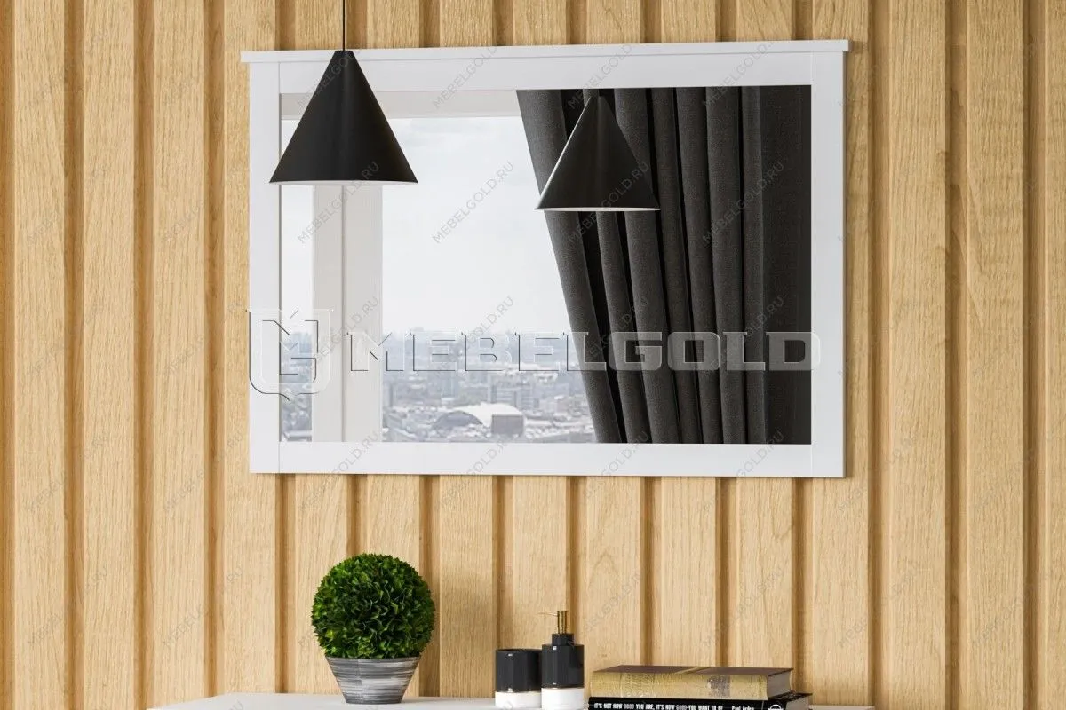 Зеркало Ева (Хельга) LUS/90 белый | изображение 2