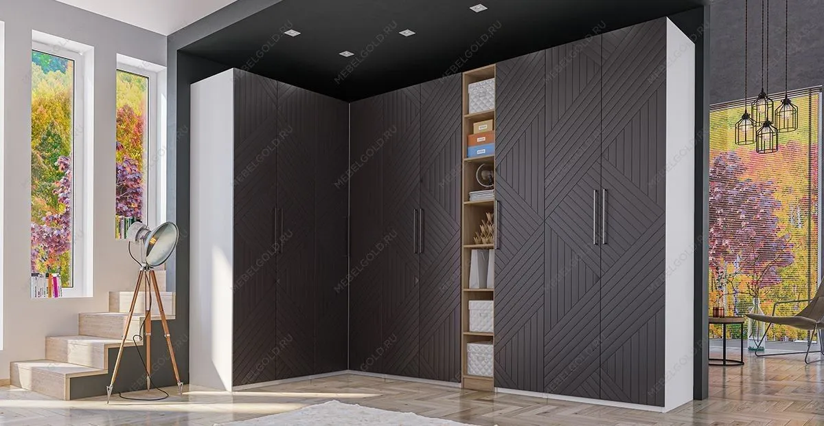 Шкаф-пенал Отис МН-039-03 П5 с фасадом МДФ (графит) | изображение 3