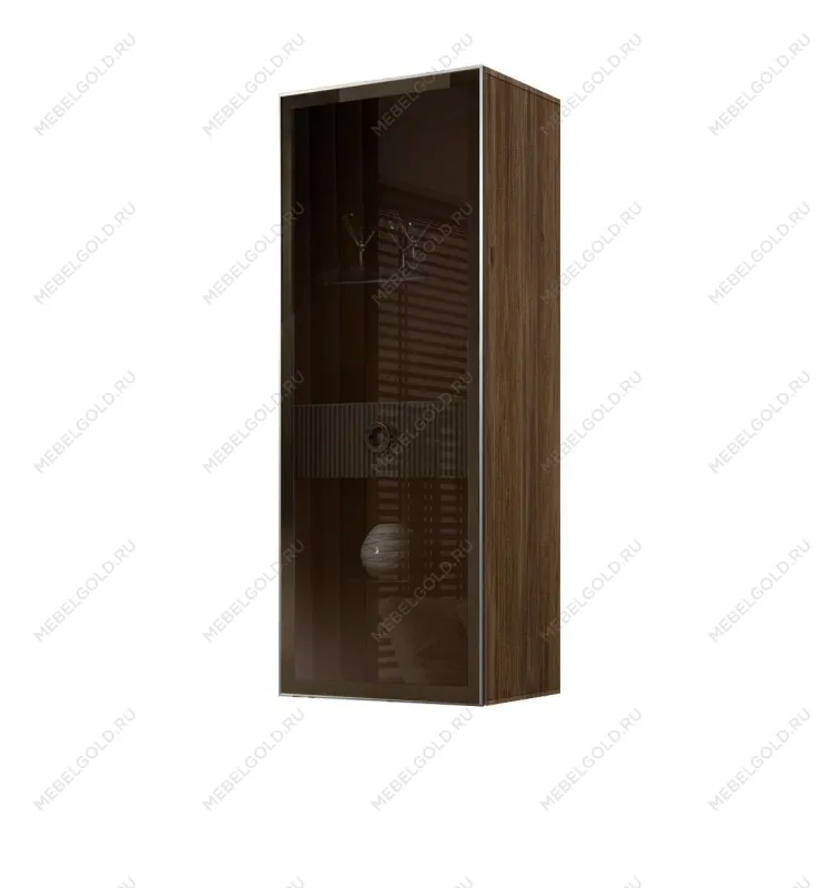 Витрина Bogemia Woodline Fly Fi (Серый/Хром) БМВ1-1С