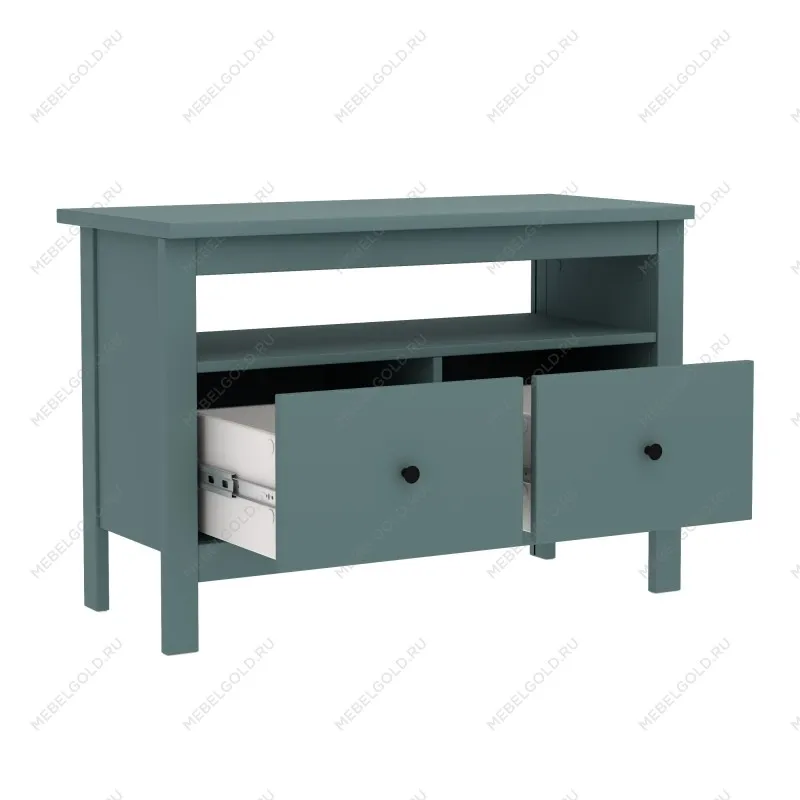 Тумба Сага, 2 ящика, 91х42х63 см, темно-бирюзовая | изображение 15