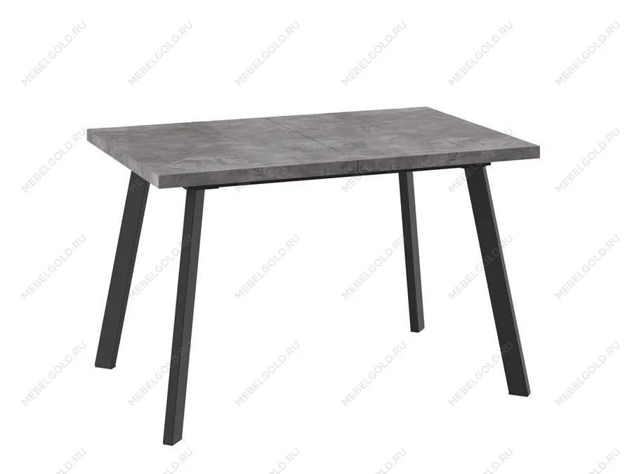 Стол раздвижной Бьерн-120(Дымчатая керамика/Черный) 120(160)х80