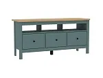 Тумба ТВ Сага, 3 ящика, 131х42х63 см, темно-бирюзовая/ясень | изображение 14