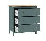 САГА комод 3 ящика темно-бирюзовый/ясень | изображение 2