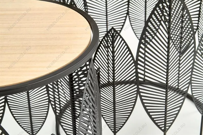 Комплект Halmar FOLLA, 2 стола журнальных (натуральный/черный) | изображение 2