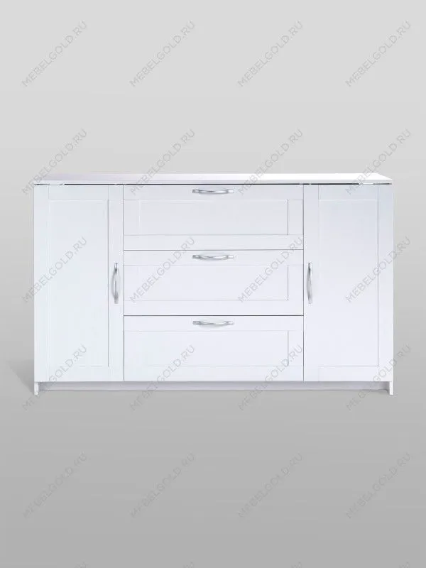 Тумба Сириус, 2 двери и 3 ящика, 156х41х95 см, белая | изображение 8