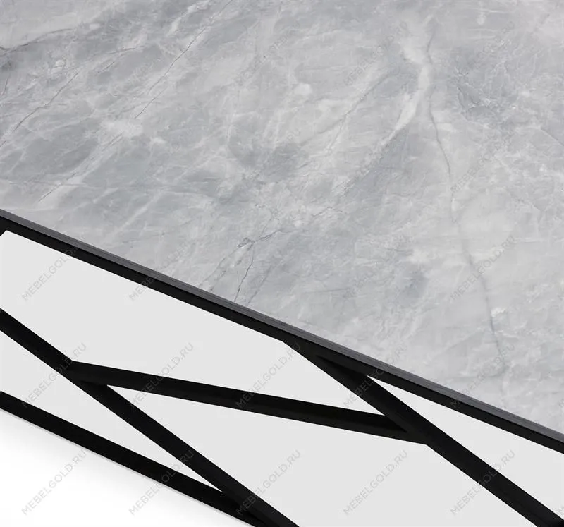 Стол журнальный Halmar UNIVERSE 2 (серый мрамор/черный) | изображение 6
