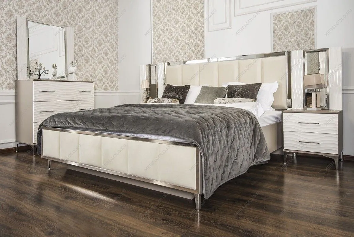 Зеркало Гравита для прикроватной тумбы белый глянец | изображение 3