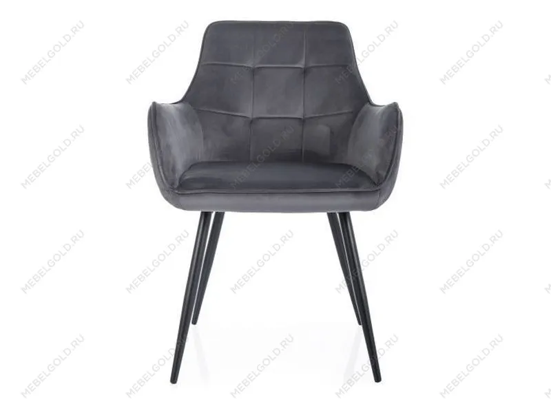 Стул кухонный Signal LEMON Velvet Bluvel 14 (темно-серый/черный)