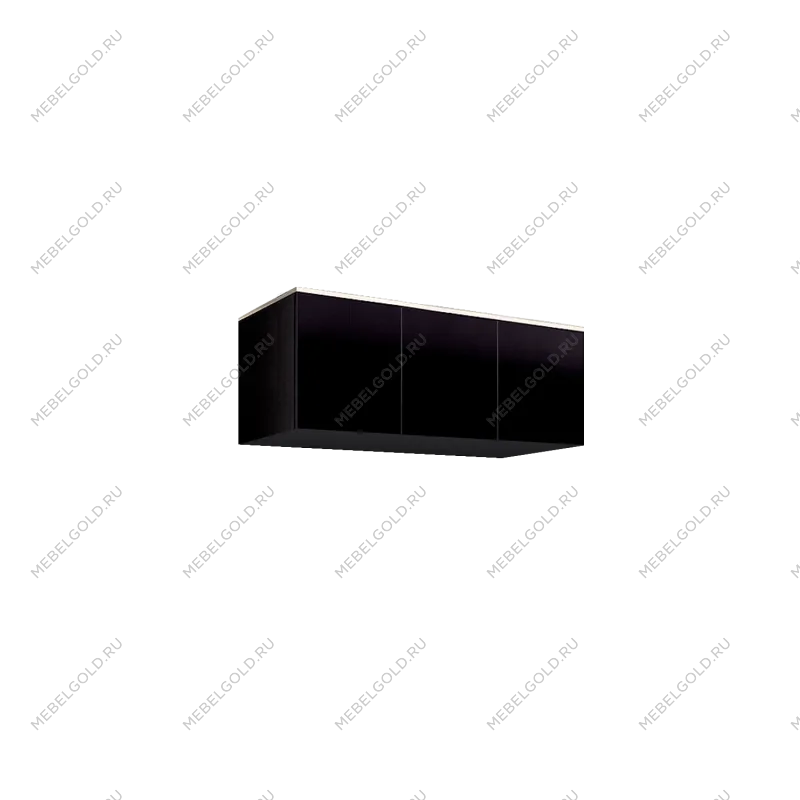 Антресоль для 3-х дверного шкафа Римини (Черный/серебро) РМАН-1(3)