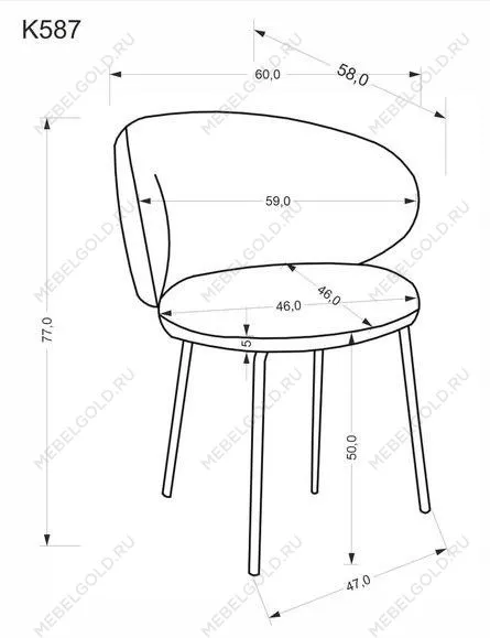 Стул кухонный Halmar K587 (серый/черный) | изображение 7