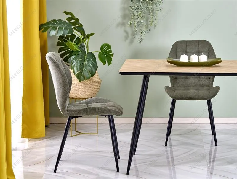 Стол обеденный Halmar BERTO 120 (натуральный/черный) | изображение 9