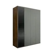 Шкаф 4-х дв. Bogemia Woodline Air (Серый/Серебро) БМШ2/4(1)