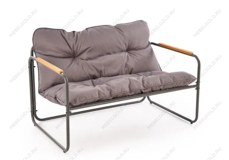 Комплект (диван + 2 кресла + стол журнальный) Halmar HUDSON (серый/коричневый) | изображение 7