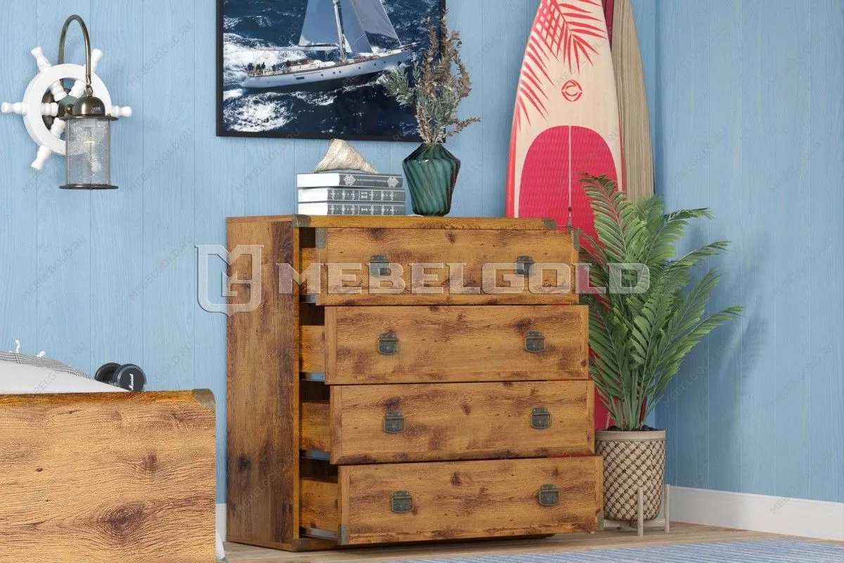 Комод Индиана JKOM4S/80 дуб саттер | изображение 3